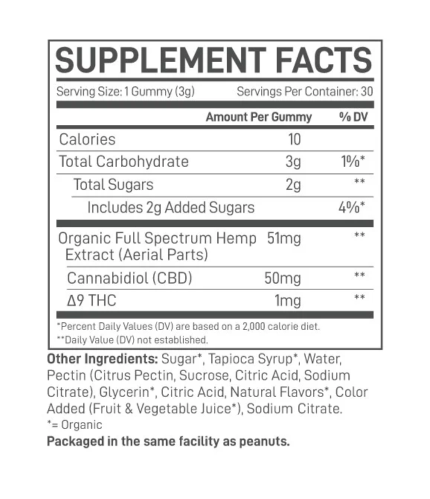 Extract Labs Organic Daily Support Strawberry CBD Gummies 1500mg - Image 2
